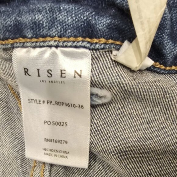 Freckled Poppy x Risen Bootcut Jeans- Women's 11/30 Patch Pocket Stretch Boho - Picture 5 of 13